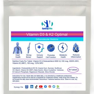 Synergy Vita health, beauty and performance products, Vitamin D3 and Vitamin K2