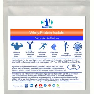 Synergy Vita Whey Protein Isolate Premium Quality Supplements