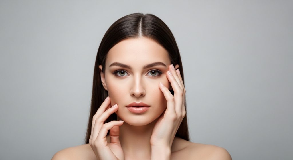 Holistic anti-ageing and skin beauty treatment at Synergy Vita London, showing a practitioner performing a facial therapy to improve skin health and promote a glowing complexion.